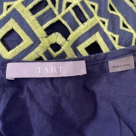 Tart embroidered Neon Green Tank Top - Picture 6 of 6